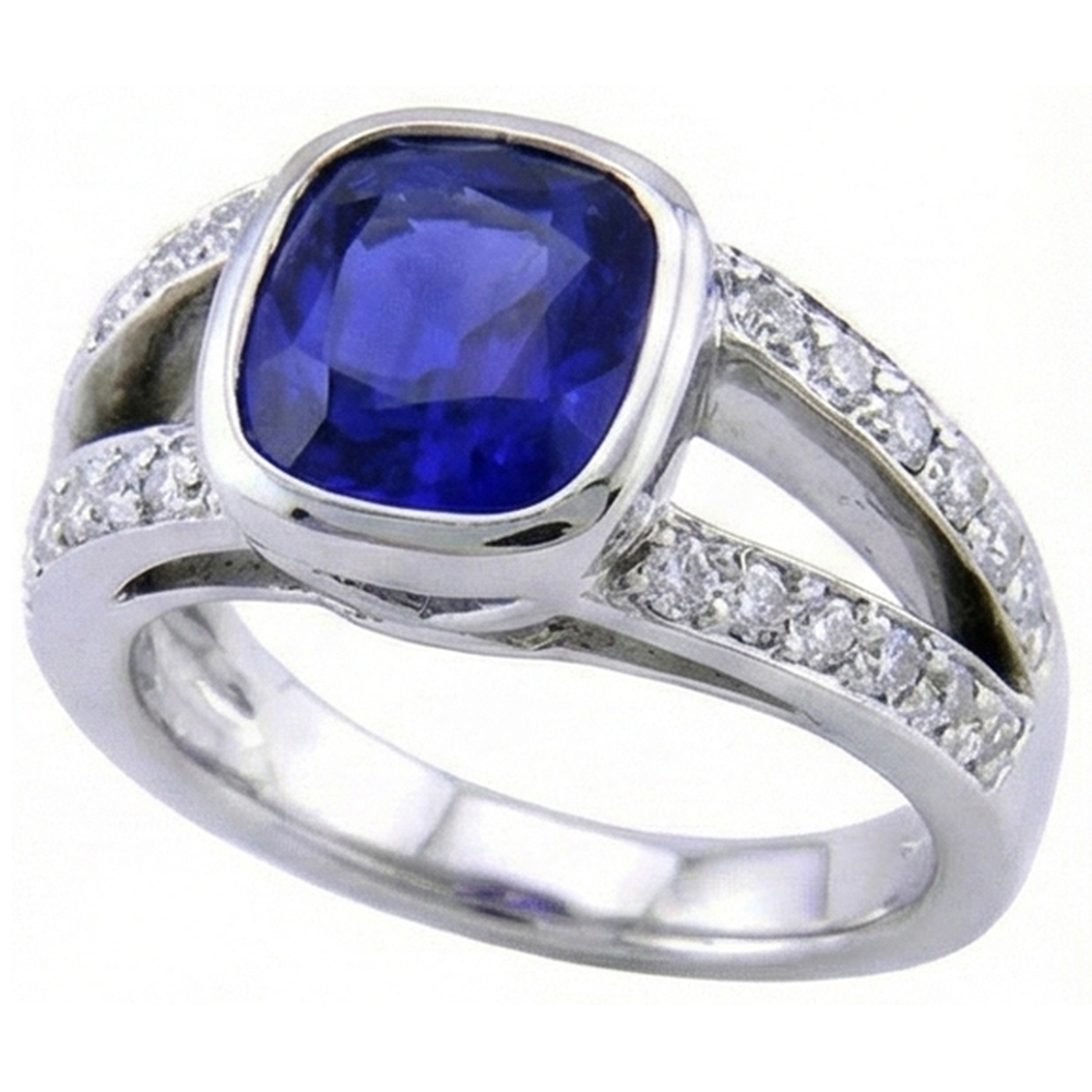 echter round diamant 4.5Karat ring Vorderansicht
