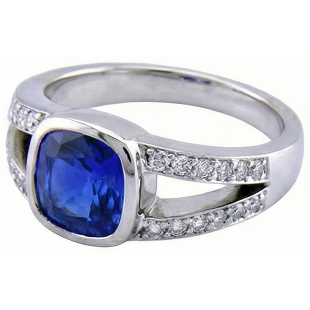echter round diamant 4.5Karat ring Seitenansicht
