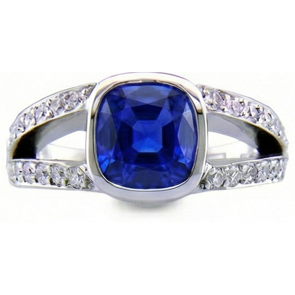 echter round diamant 4.5Karat ring Detailansicht