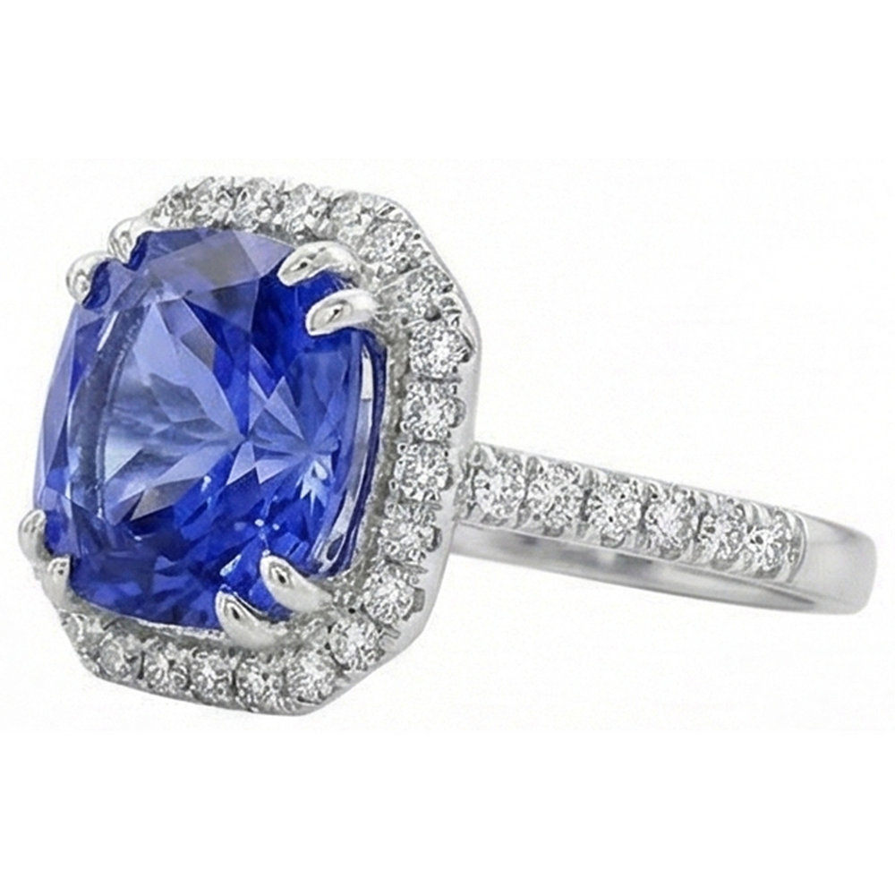 echter round diamant 8Karat ring auf Weiß