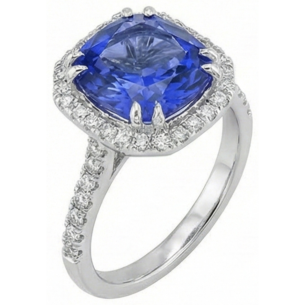 echter round diamant 8Karat ring Profilansicht