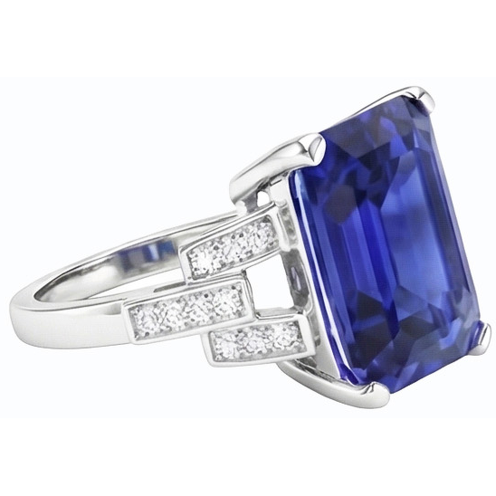 Ceylon Saphir Edelstein Ring Smaragd Schmuck Split Shank 4 Karat