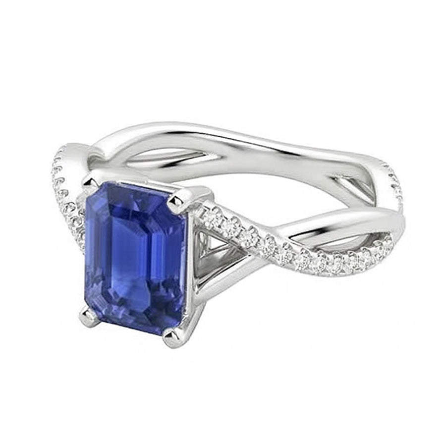 echter baguette diamant 3.50Karat ring Seitenansicht