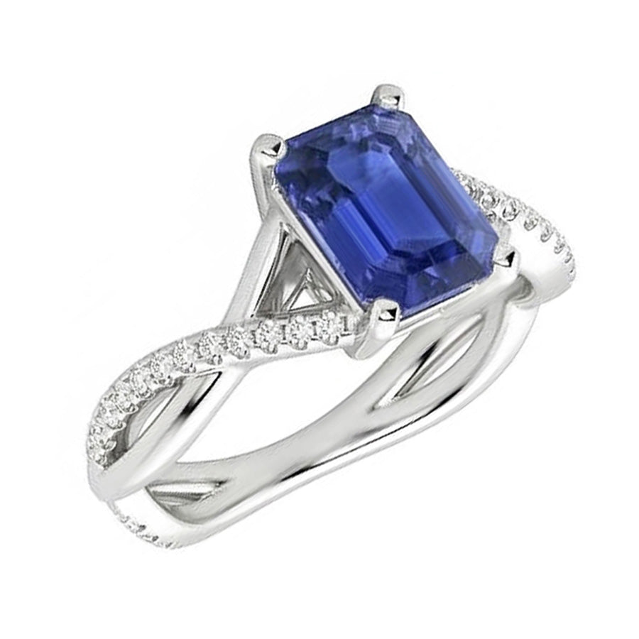 echter baguette diamant 3.50Karat ring Vorderansicht
