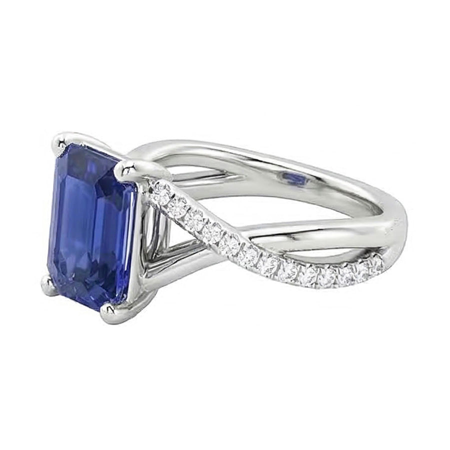 echter baguette diamant 3.50Karat ring Detailansicht