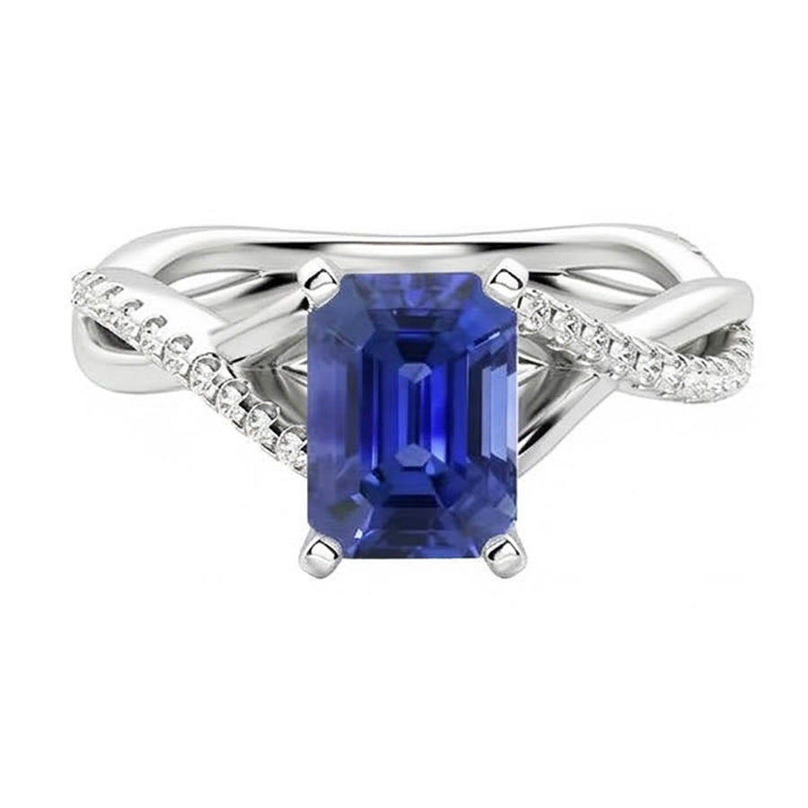 echter baguette diamant 3.50Karat ring Draufsicht