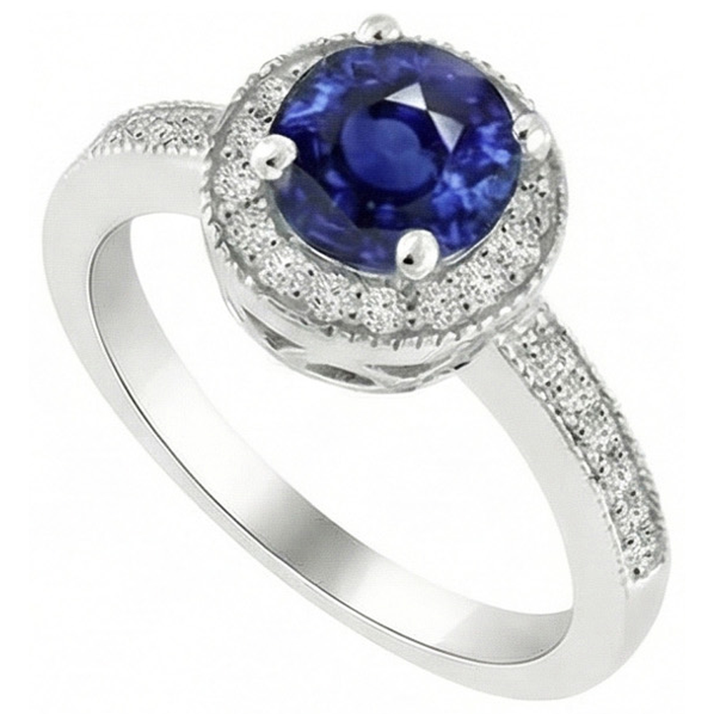 echter round diamant 1.50Karat ring Detailansicht