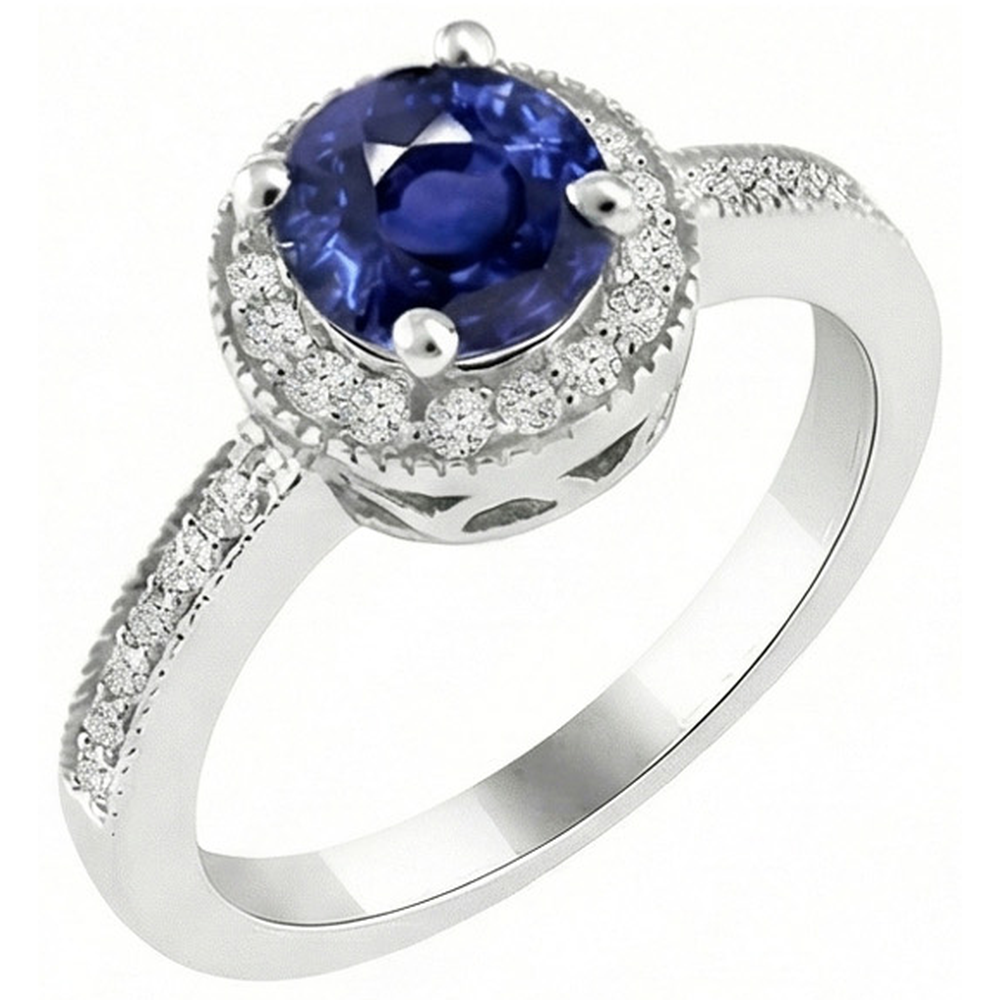 echter round diamant 1.50Karat ring Draufsicht