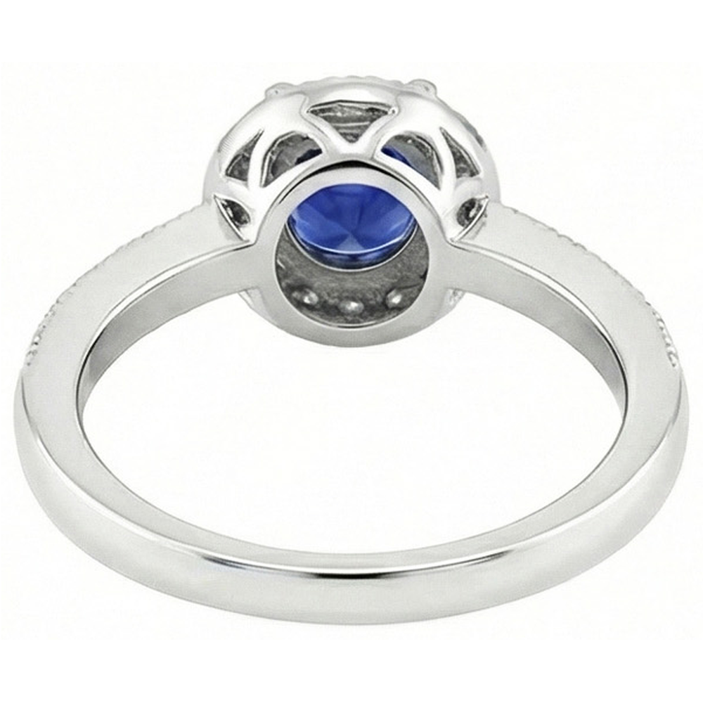 echter round diamant 1.50Karat ring auf Weiß