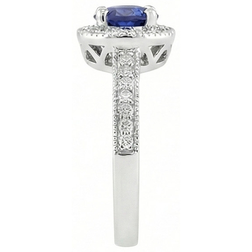 echter round diamant 1.50Karat ring Profilansicht