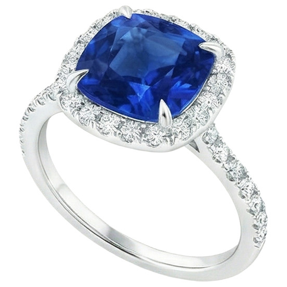 echter round diamant 4Karat ring Detailansicht