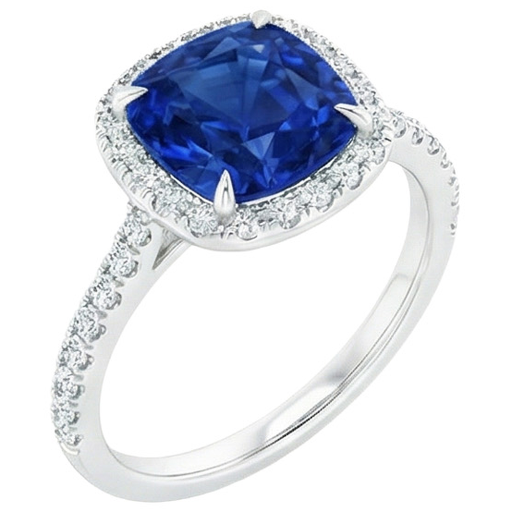 echter round diamant 4Karat ring Draufsicht