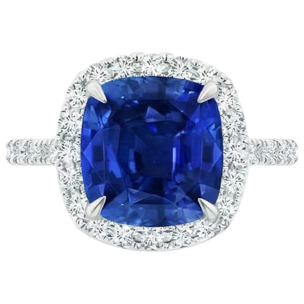 echter round diamant 4Karat ring Seitenansicht