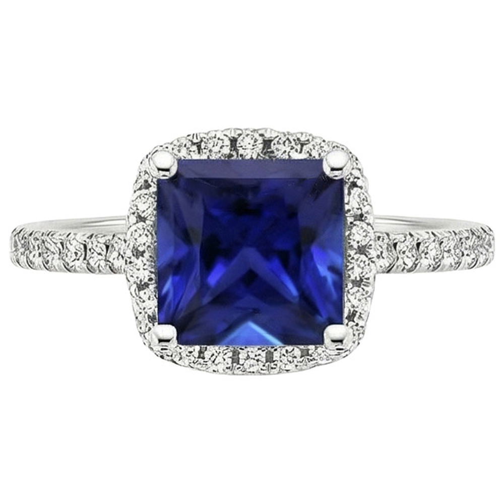 echter round diamant 6Karat ring Profilansicht