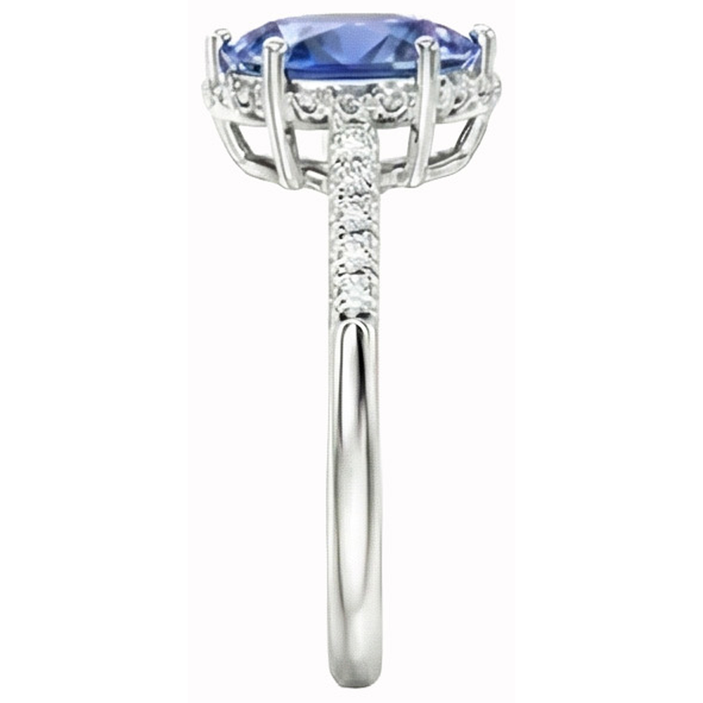 echter round diamant 4Karat ring Draufsicht