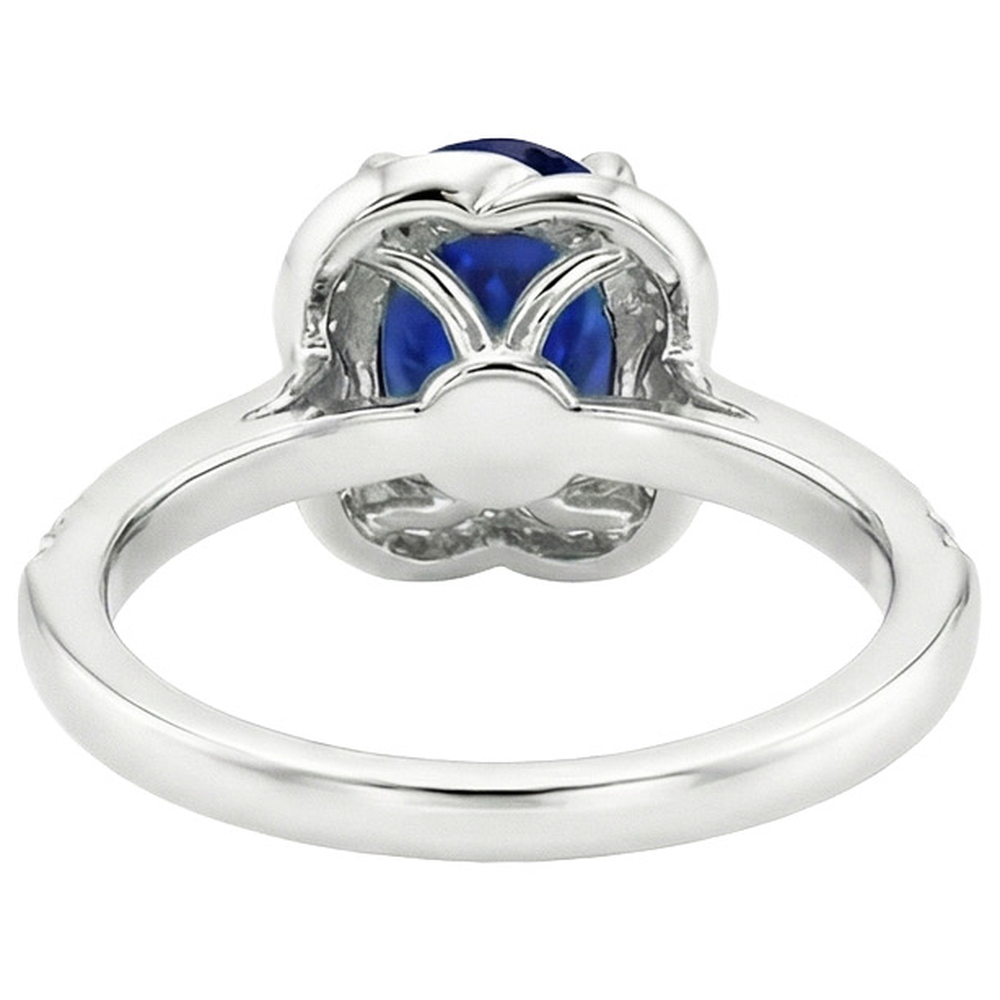 echter oval diamant 6Karat ring Vorderansicht