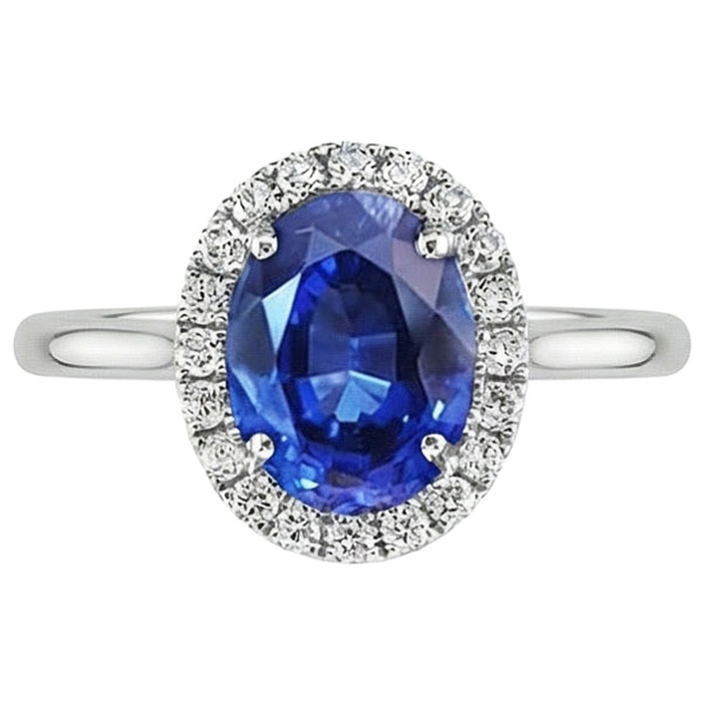 echter oval diamant 3Karat ring Seitenansicht