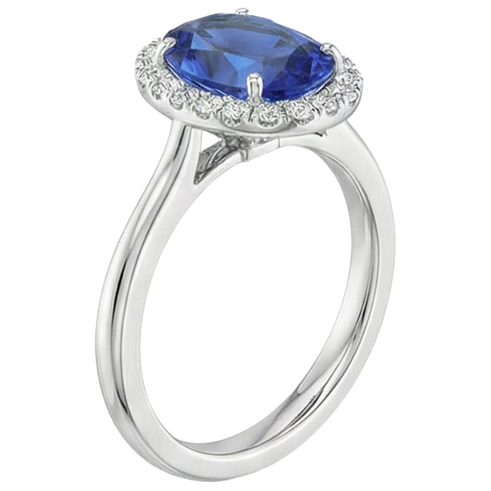 echter oval diamant 3Karat ring Detailansicht