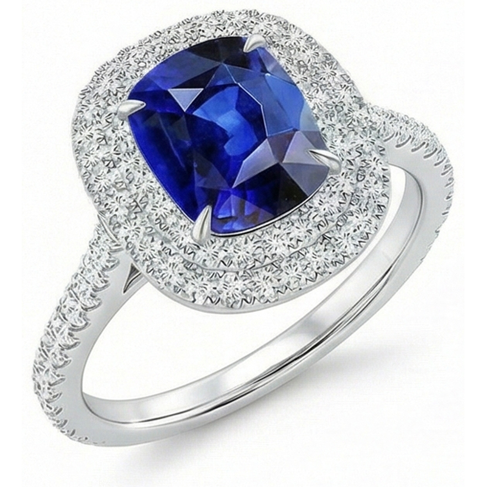 echter round diamant 5Karat ring Detailansicht