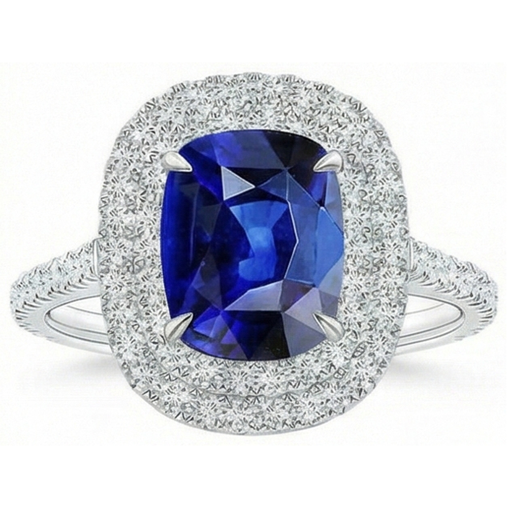 echter round diamant 5Karat ring Seitenansicht