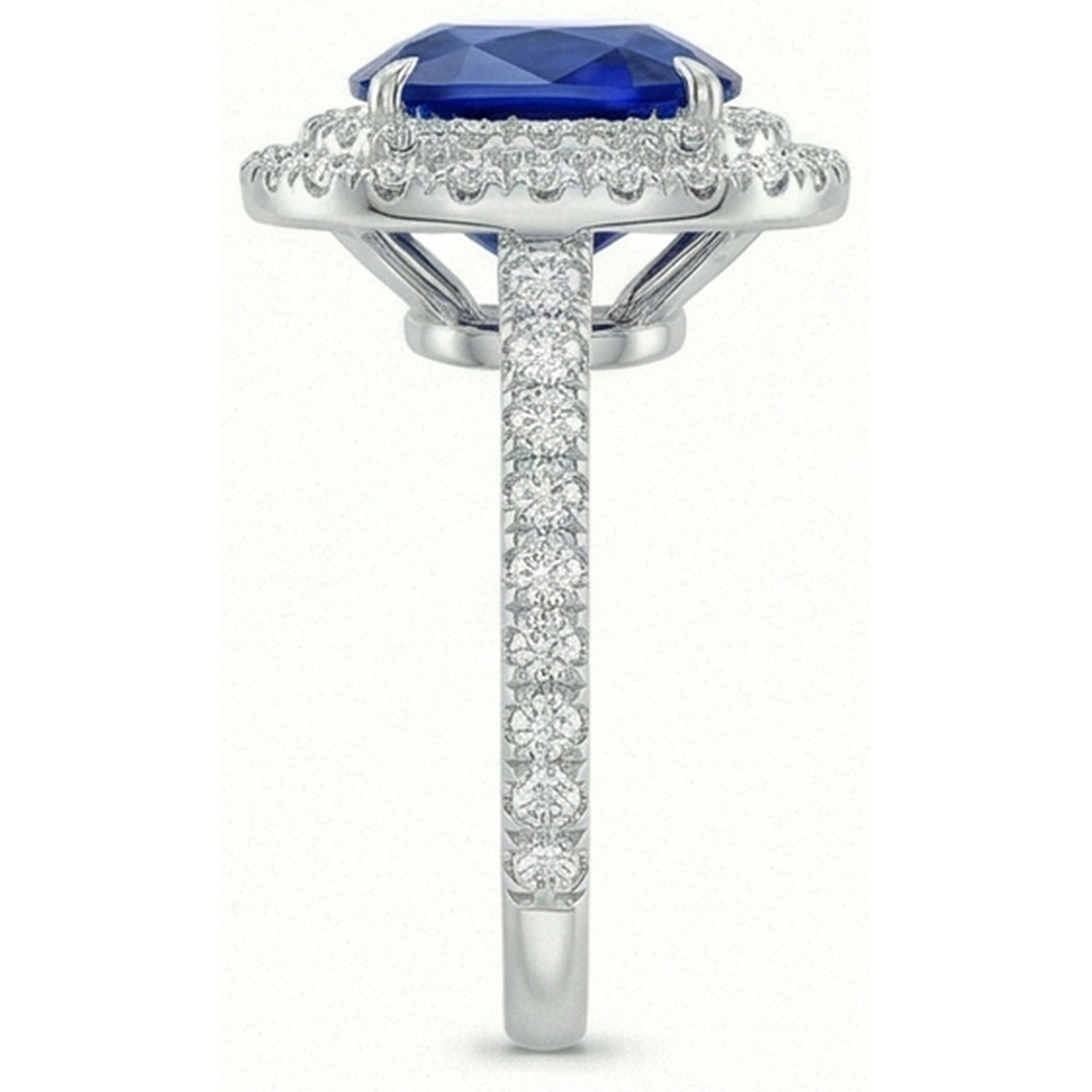 echter round diamant 5Karat ring Profilansicht