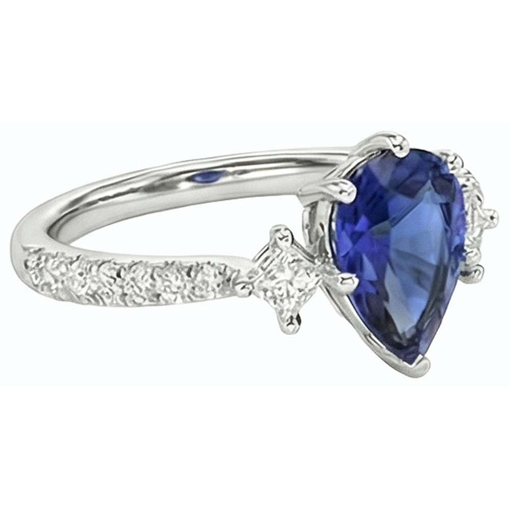 echter marquise diamant 2.50Karat ring Draufsicht