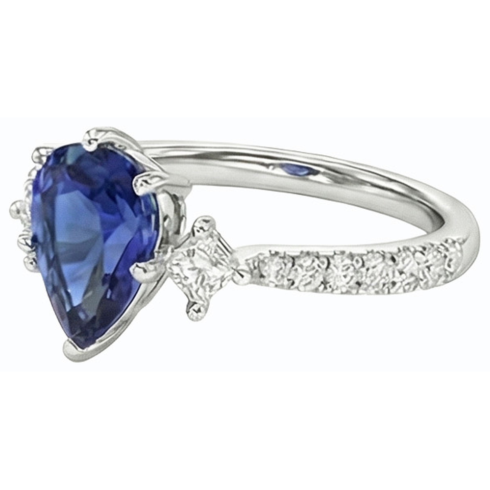 echter marquise diamant 2.50Karat ring Profilansicht