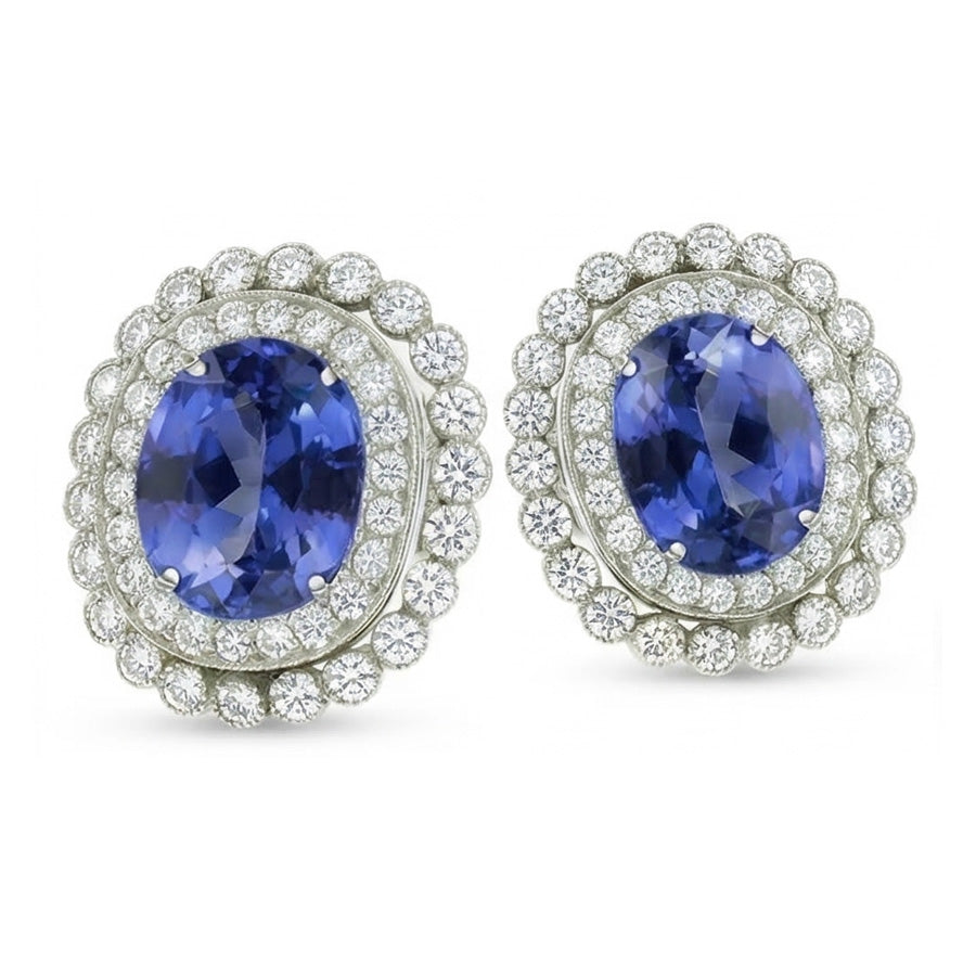 echter oval diamant 5.50Karat ohrring Detailansicht