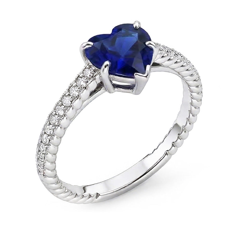 echter round diamant 2.50Karat ring Draufsicht