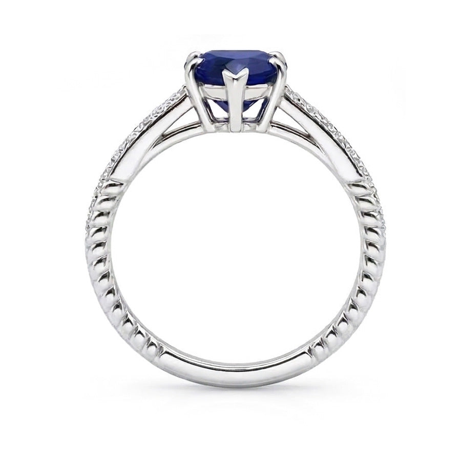 echter round diamant 2.50Karat ring Profilansicht