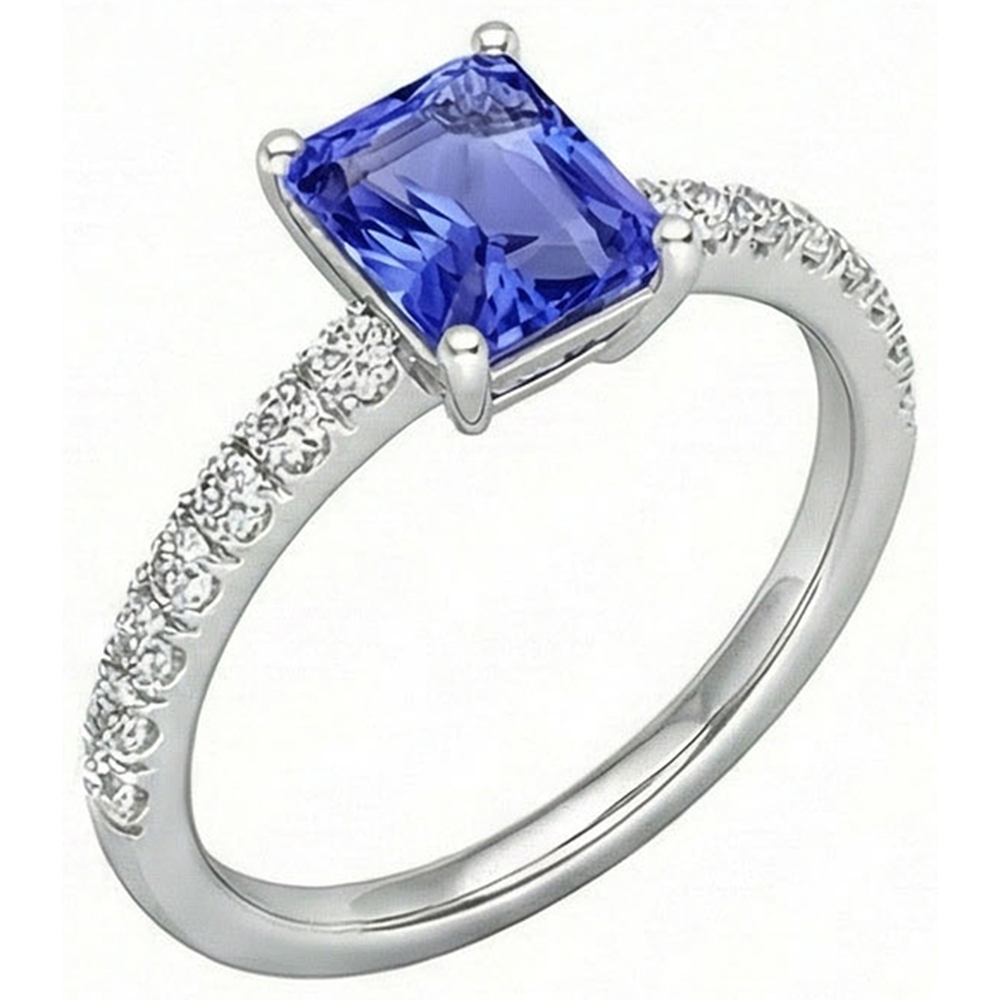 echter baguette diamant 3Karat ring Seitenansicht