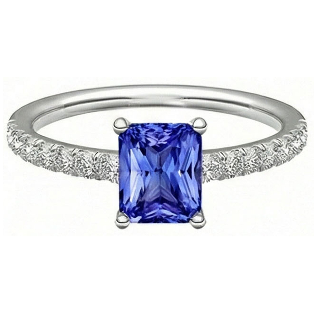 echter baguette diamant 3Karat ring Detailansicht
