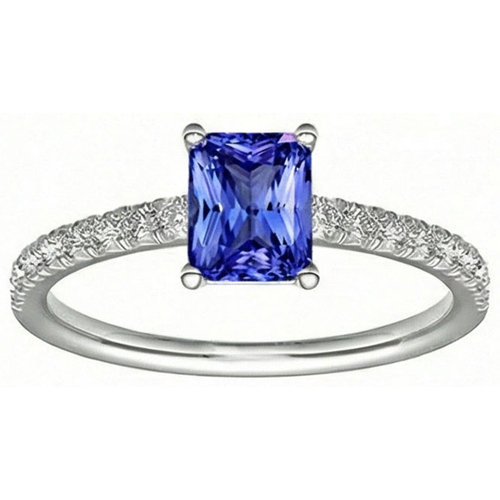 echter baguette diamant 3Karat ring Vorderansicht