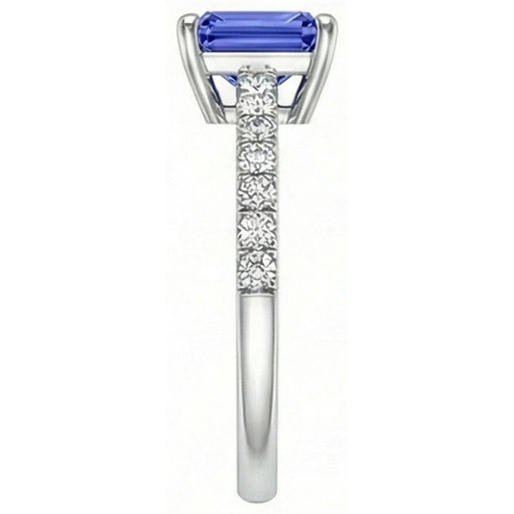 echter baguette diamant 3Karat ring Draufsicht