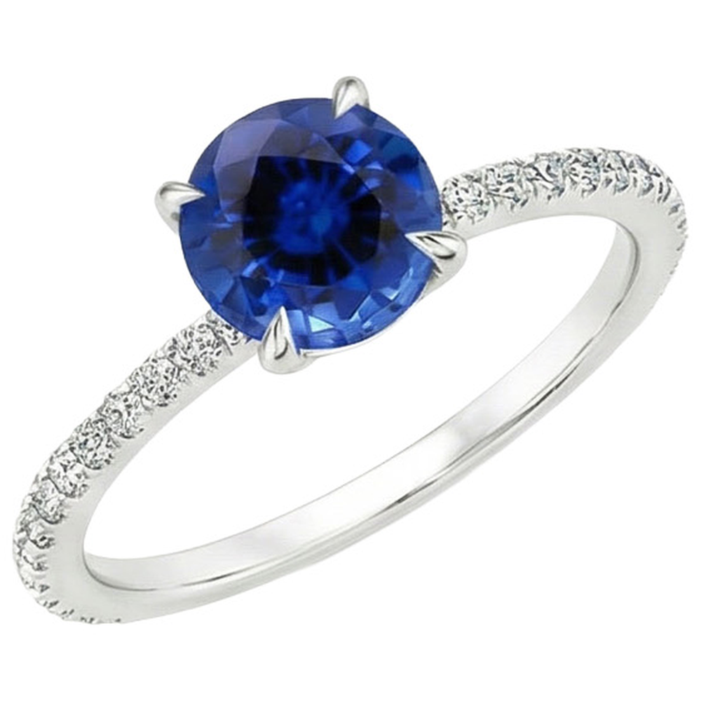 echter round diamant 2.50Karat ring Seitenansicht