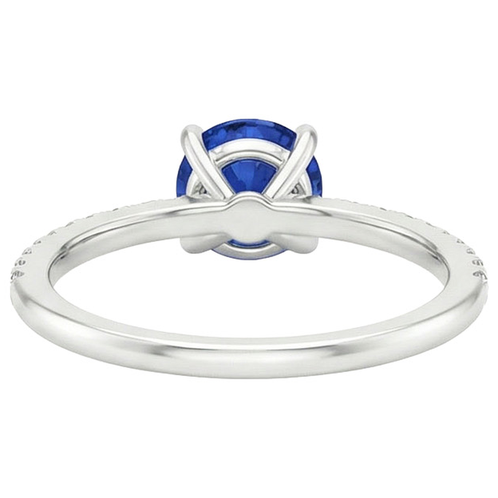 echter round diamant 2.50Karat ring auf Weiß