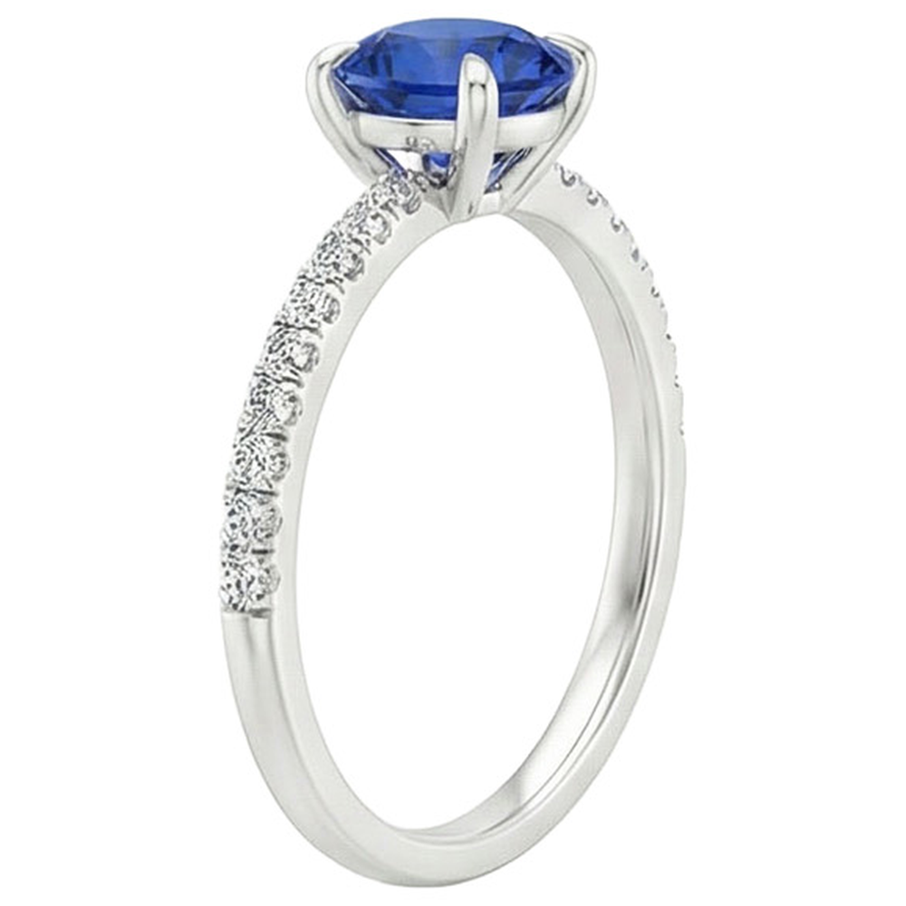 echter round diamant 2.50Karat ring Profilansicht