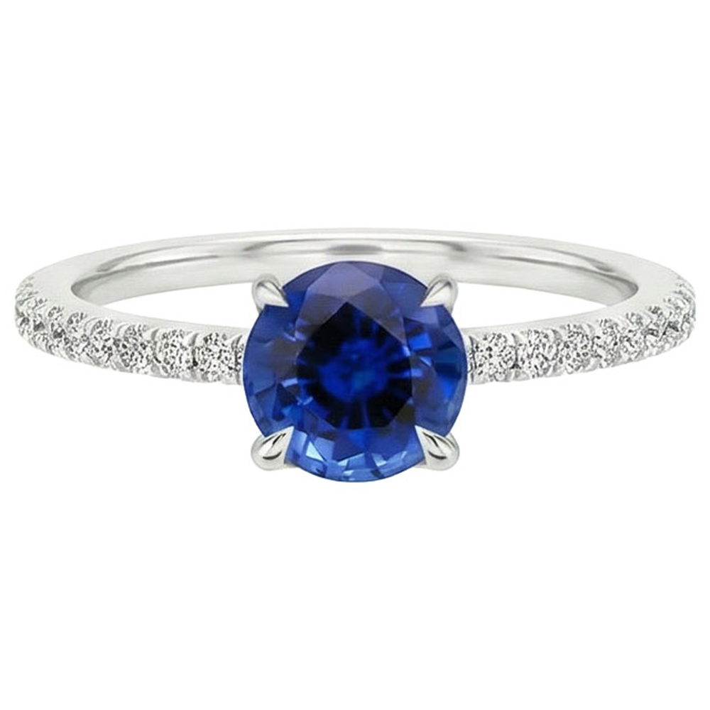 echter round diamant 2.50Karat ring Draufsicht