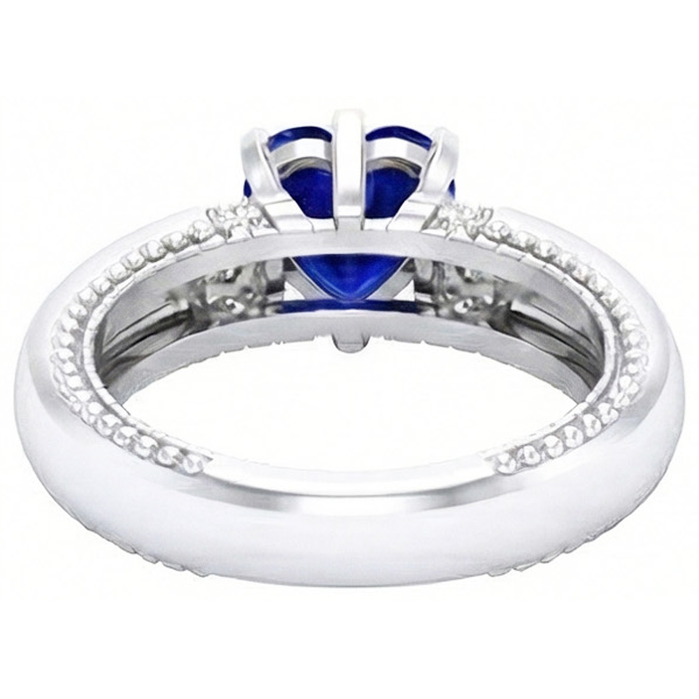 echter round diamant 2Karat ring Draufsicht