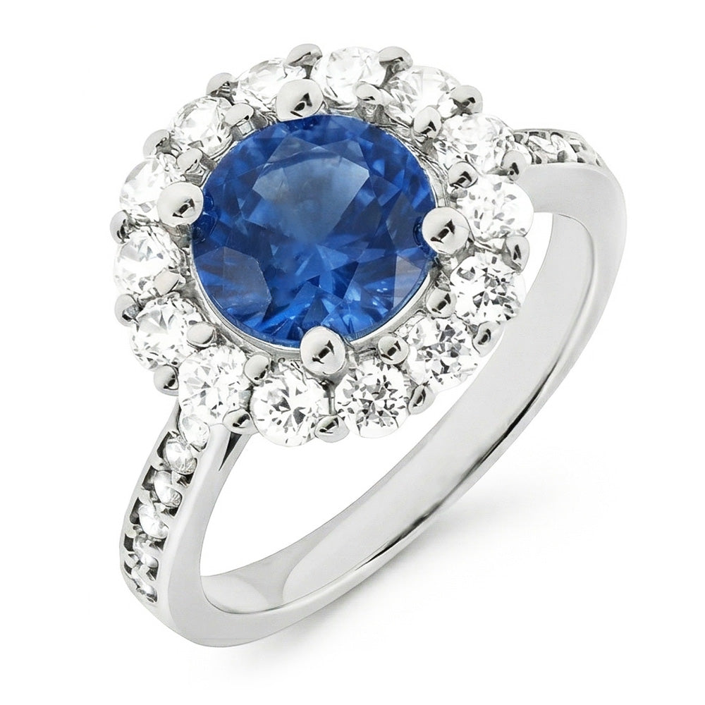 echter round diamant 3.50Karat ring Seitenansicht