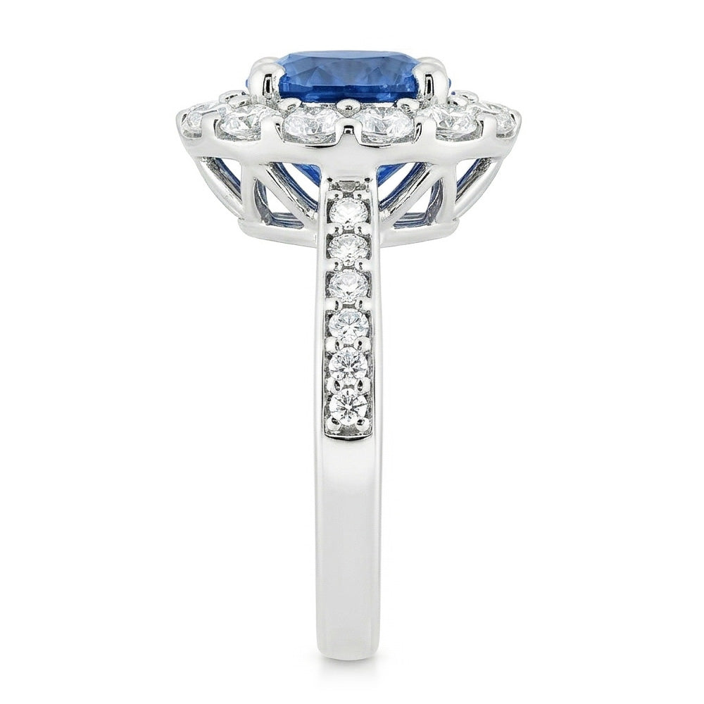 echter round diamant 3.50Karat ring Draufsicht