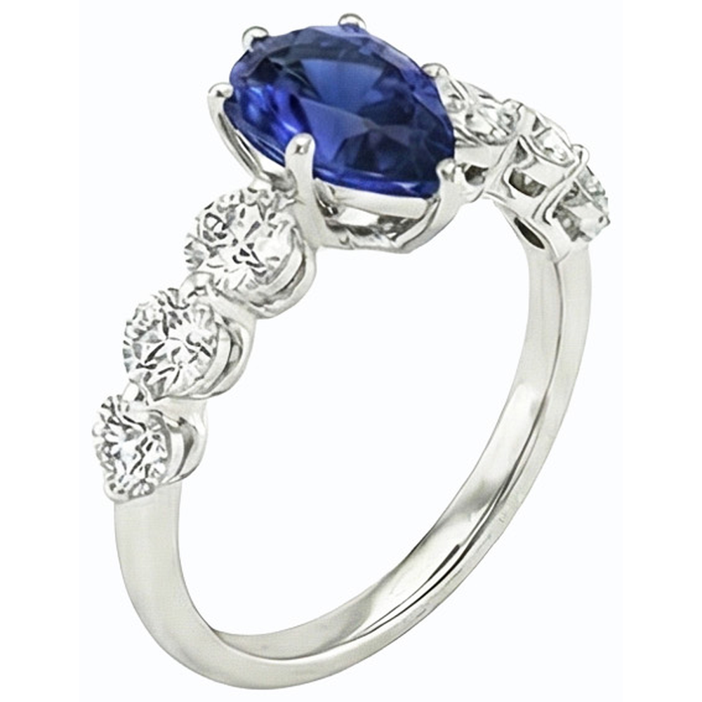 echter round diamant 3Karat ring Seitenansicht