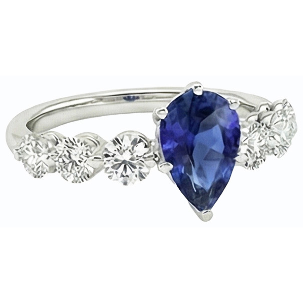 echter round diamant 3Karat ring Draufsicht