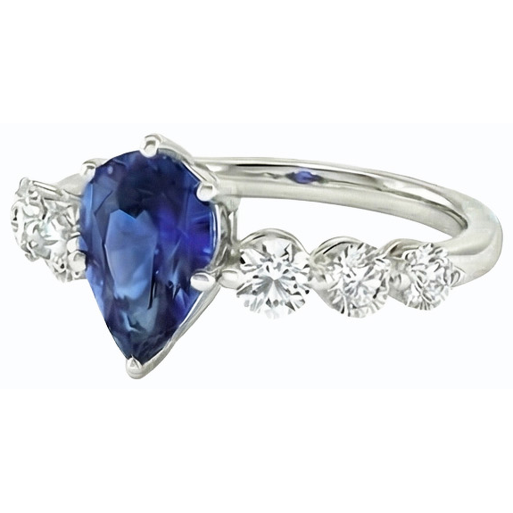 echter round diamant 3Karat ring Profilansicht