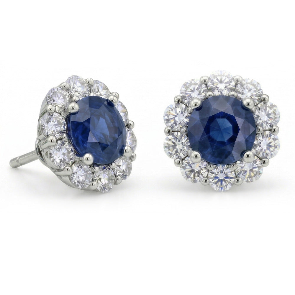 echter round diamant 4.50Karat ohrring Seitenansicht