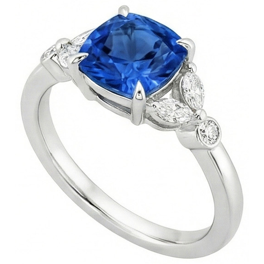 echter marquise diamant 2.70Karat ring Vorderansicht