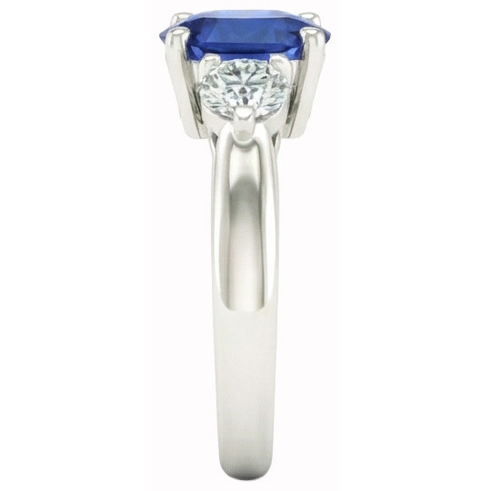 echter oval diamant 3Karat ring Draufsicht