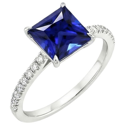 echter round diamant 5.5Karat ring Seitenansicht