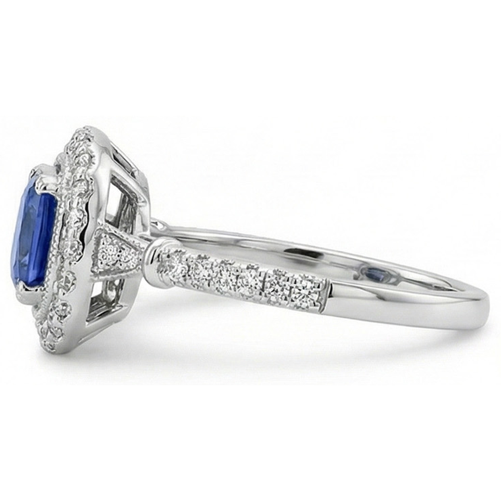 echter round diamant 2Karat ring Draufsicht