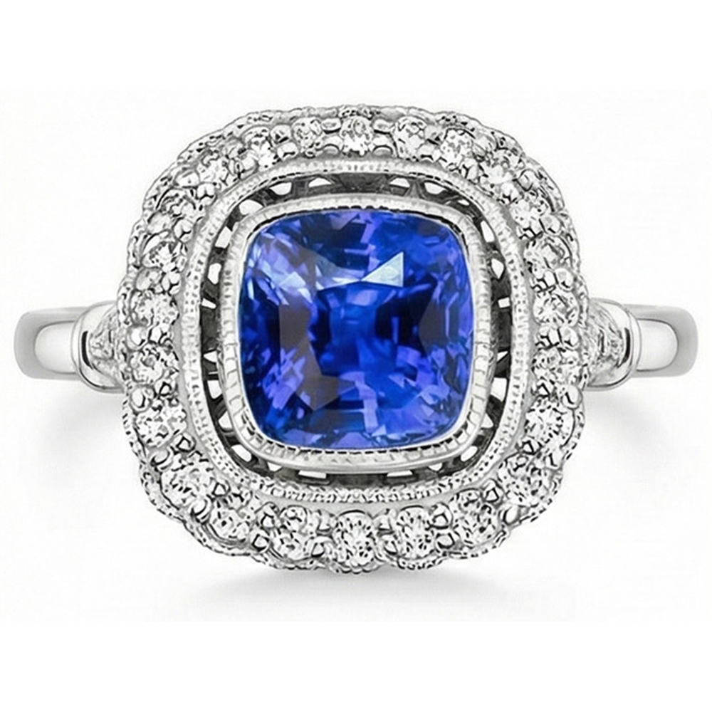 echter round diamant 2Karat ring Seitenansicht